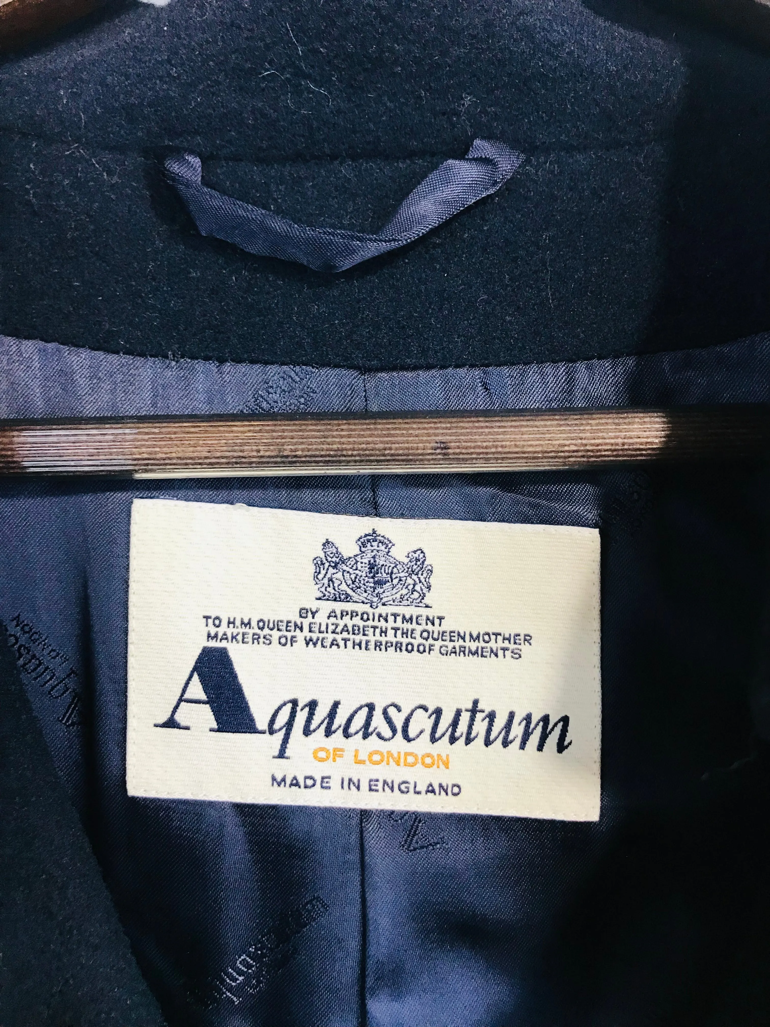 Aquascutum Women's Wool Angora Overcoat Coat | L UK14 | Blue