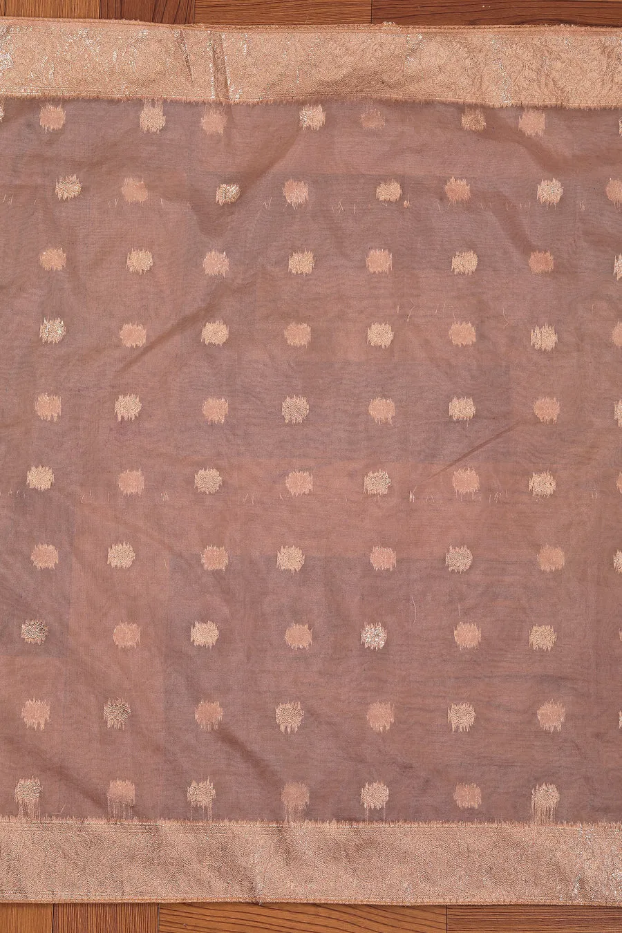 Embellished Woven Design Organza Dress Material With Dupatta