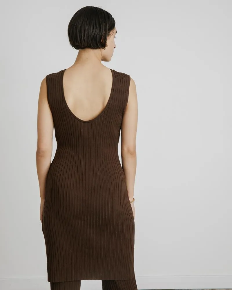 Gia Knit Dress in Cocoa