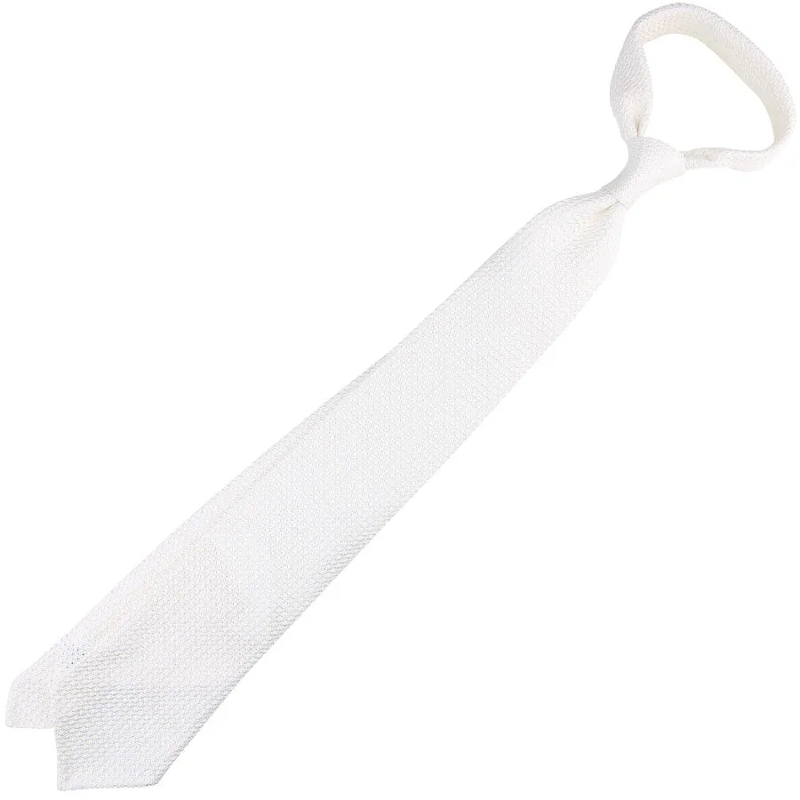 Grenadine / Garza Grossa Bespoke Tie - White