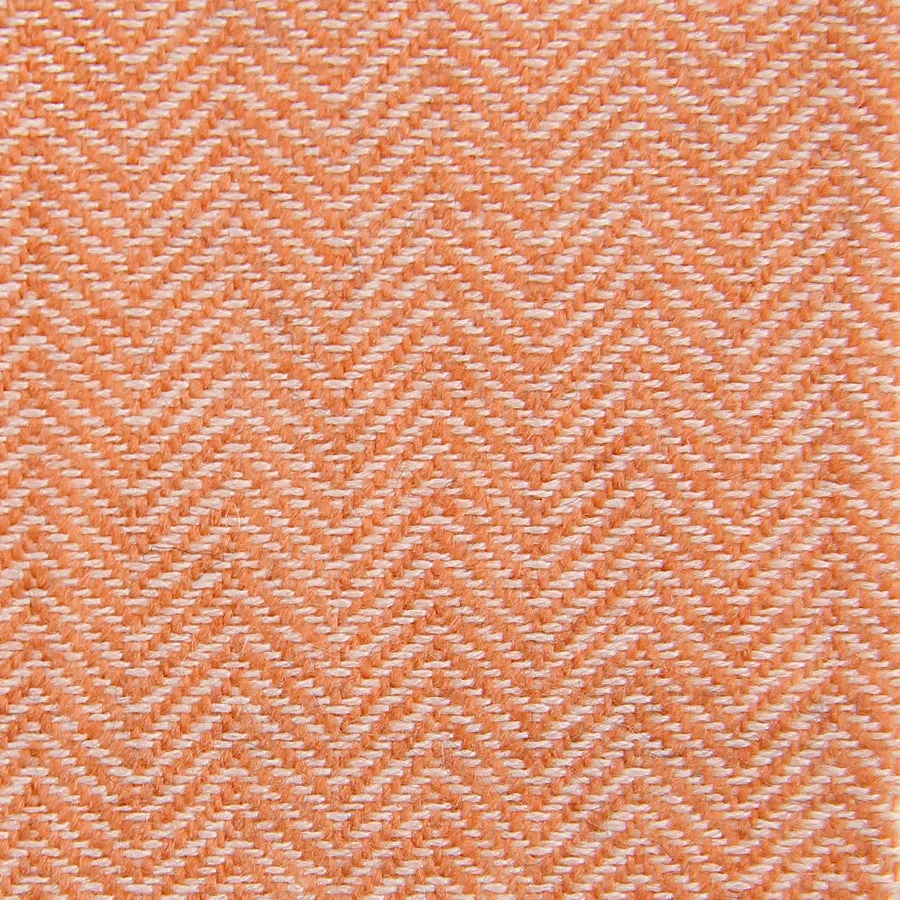 Herringbone Cashmere Bespoke Tie - Melon