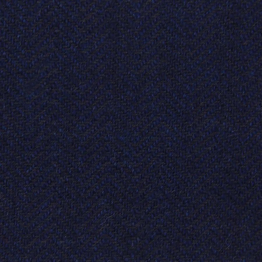 Herringbone Cashmere Bespoke Tie - Midnight