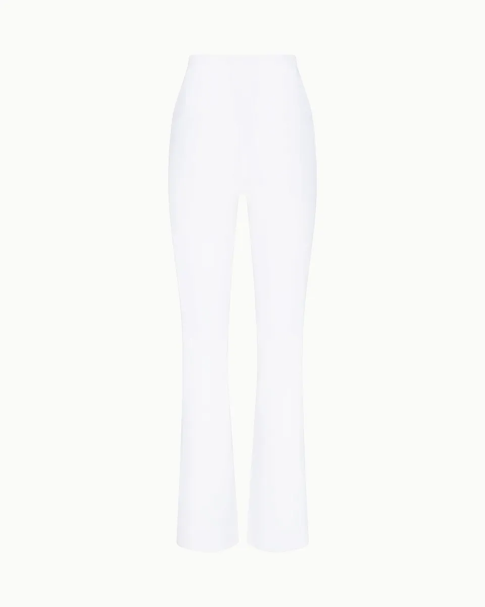 Sleek Stretch Cutout Foldover Pant | Bright White